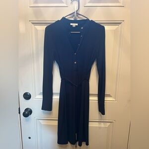Calvin Klein Blue Long Sleeve Sheath Dress